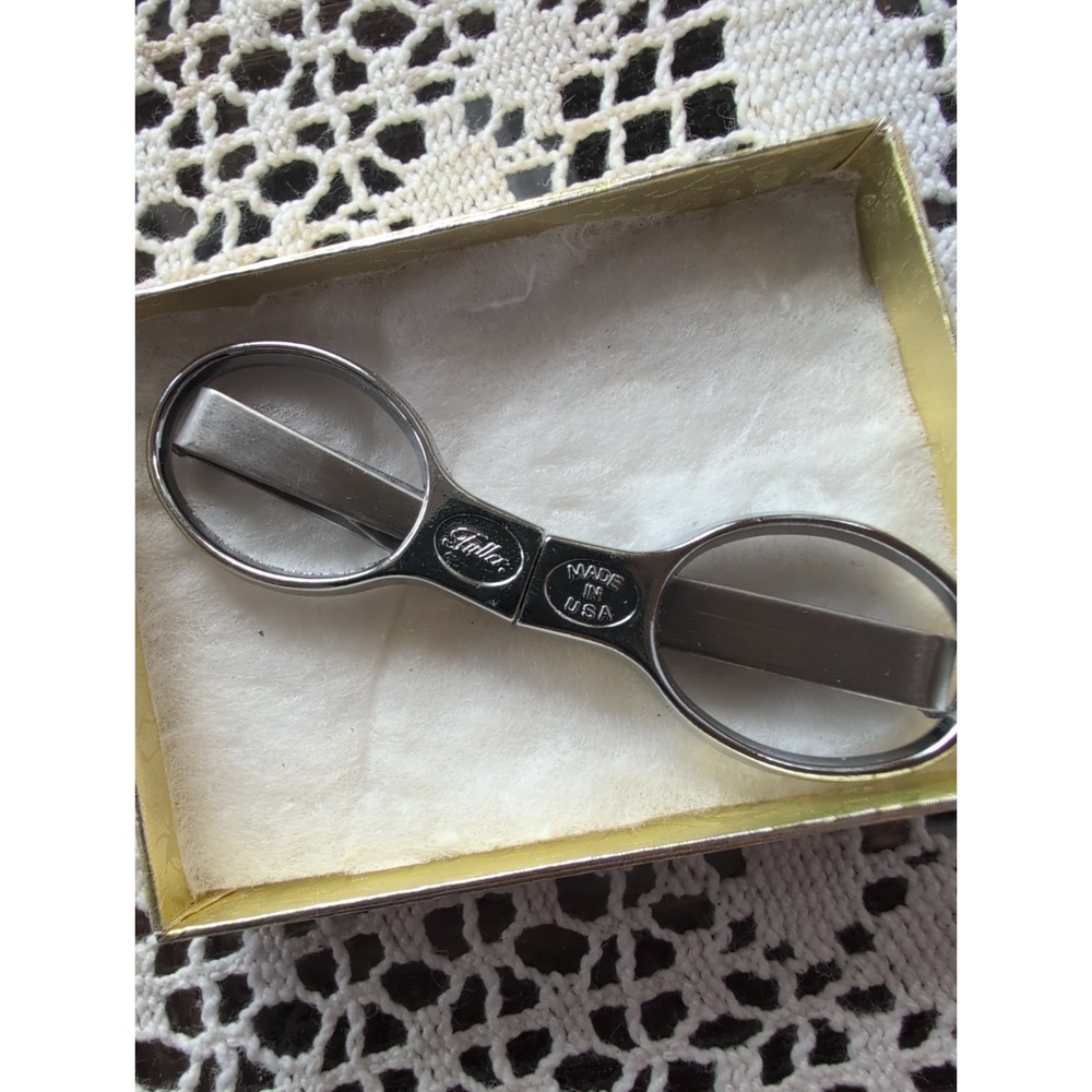 Vtg Premium Quality Folding Scissors Surgical Steel Original Box FullerBrush Sew - Picture 3 of 4